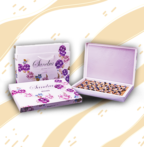 شکلات کادویی ساندرا  با طعم کارامل